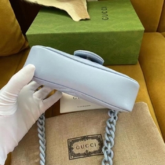 Imagem do Bolsa De Cintura GG Marmont Azul Italiana