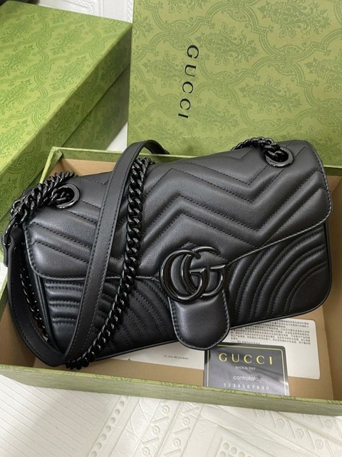 Bolsa Gucci Marmont All Black Italiana