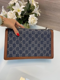 Bolsa Gucci Dionysus Média GG Azul Italiana - comprar online