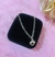Pulseira com pingente de coração infantil em prata 925.