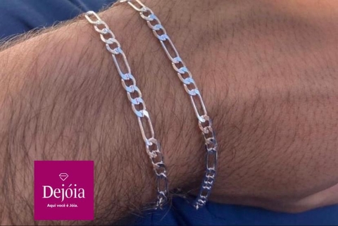 Pulseira masculina 3x1 em prata 925.
