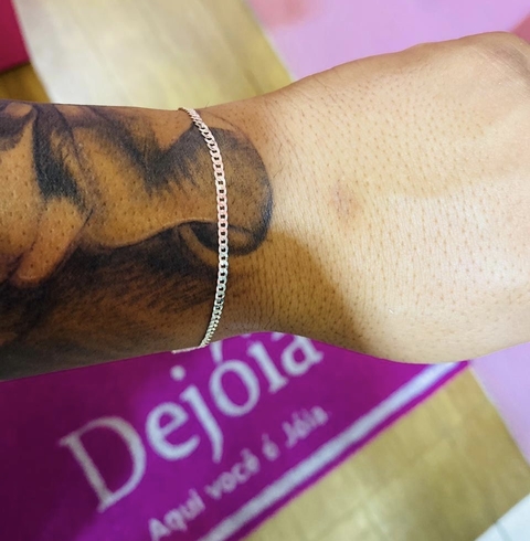 Pulseira masculina gourmet em prata 925.