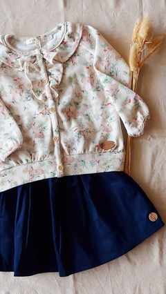 POLLERA CORDEROY AZUL | CASTORO BAMBINI - Espacio Limón