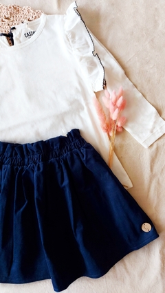POLLERA CORDEROY AZUL | CASTORO BAMBINI en internet
