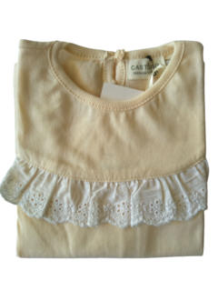 REMERA BEBA M/L VOLADO CON BRODERIE | CASTORO BAMBINI en internet