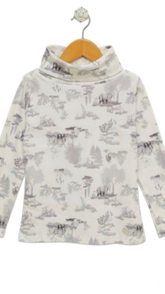 REMERA NENA CON CUELLO VOLCADO ESTAMPA BOSQUE | CASTORO BAMBINI - comprar online
