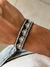 Pulsera india gris, blanca y negra