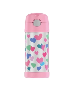 Garrafa térmica rosa coração Thermos