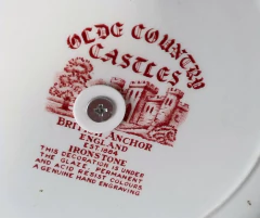 Triolet, masitero de tres niveles loza inglesa olde country Castles Ironstone Rojo Rosa - 2Gardenias Bazar antiguo & Deco
