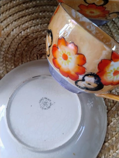 Duo de Te en Porcelana Japonesa motivo floral - tienda online
