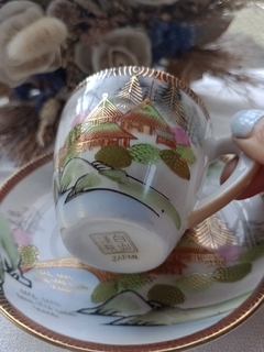 Duo de Cafe en Porcelana Japonesa escenas orientales en internet