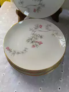 6 Platos para Postre en Porcelana Japonesa Sone China - comprar online