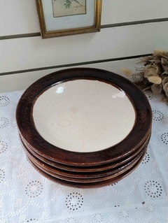 5 Platos Hondos de Caramica esmaltada de gran tamaño en internet