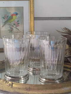 3 Vasos de Aperitivo con Base de Plata Maciza Puiforcat Paris - comprar online