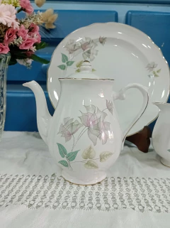 Cafetera en Loza Nacional Sajonia motivo Floral - comprar online