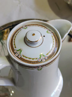 Cafetera de porcelana Inglesa Alfred Meakin con detalle - tienda online