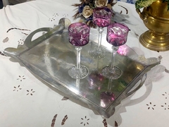 Bandeja presentoire estilo Art Deco bañada en plata (desgaste) - comprar online
