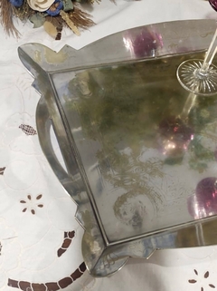 Bandeja presentoire estilo Art Deco bañada en plata (desgaste) - tienda online