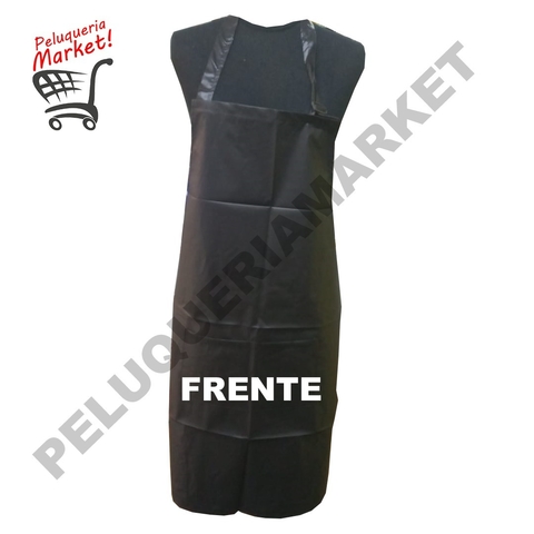 Delantal Negro Silver con Bolsillo - Cierre con Broche - Peluquería