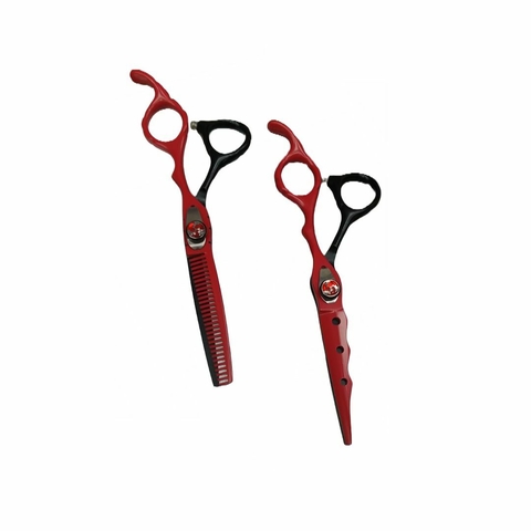 Kit de Tijeras Rojo y Negro/Combinadas/Diseño Original