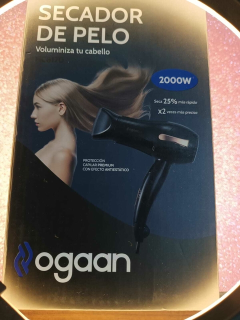 Secador de Pelo Nogaan Voluminiza tu Cabello, 2000 watts Potencia Portátil , ideal viaje.