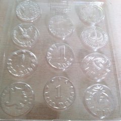 Placa de acetato Moneda chocolate