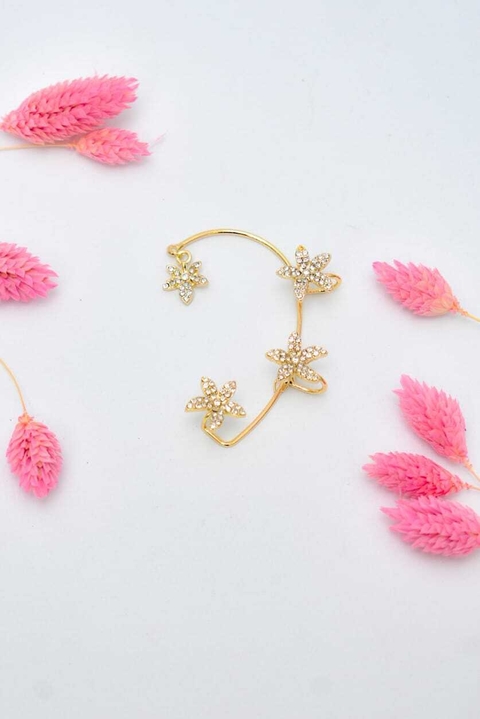 Trepador oreja completa flores doradas