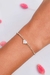 Pulsera plata rolito con corazon