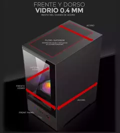 GABINETE SENTEY 6110-SF-BLACK H11 5F FRGB - tienda online