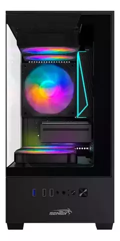 GABINETE SENTEY 6110-SF-BLACK H11 5F FRGB - Computación DS Haedo