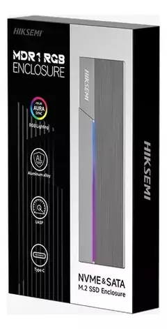CARRY DISK HIKSEMI M.2 SATA/NVME USBC 3.2 MDR1 RGB - Computación DS Haedo
