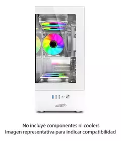 GABINETE SENTEY 6100-SF WHITE H10 VIDRIO TEMPLADO