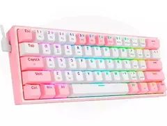 TECLADO REDRAGON K616-RGB FIZZ PRO WHITE/PINK en internet