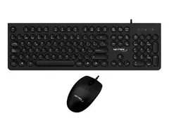 TECLADO Y MOUSE NETMAK NM-KB258 USB NEGRO - comprar online