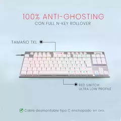 TECLADO REDRAGON GAMER HORUS WHITE K622W-RGB-SP - comprar online