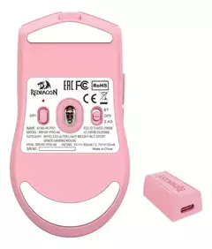 MOUSE REDRAGON M916P PRO K1NG 4K BT PINK en internet