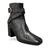 BOTA FIVELA CANO BAIXO PRETO EM COURO - comprar online