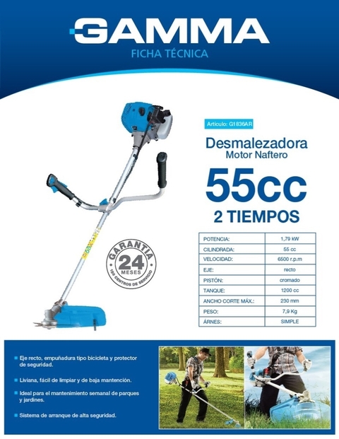 desmalezadora 55cc gamma