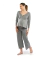 Pijama para embarazo y lactancia Bonito gris manga larga Venga Madre
