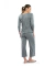 Pijama para embarazo y lactancia Bonito gris manga larga Venga Madre - comprar online