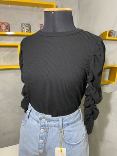 Blusa Manga Drapeada - Teu Encanto Store