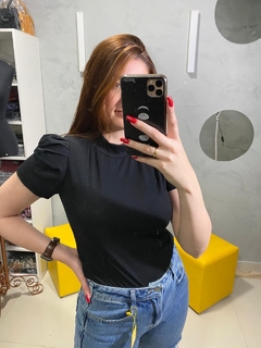 Blusa Canelada Manga Princesa