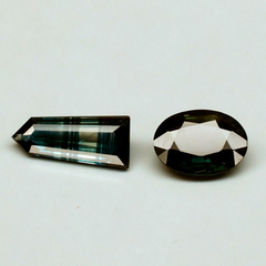Par De Safiras Azul Oval E Fancy Australianas Naturais - comprar online
