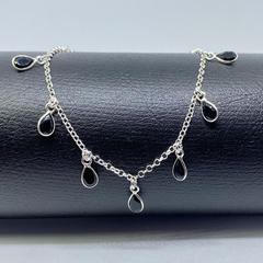 Pulseira De Prata 925 Legítima Com Gotas De Zircônias na internet