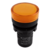 Ojo de Buey LED Elibet con tapa naranja y base negra, ideal para señalización y control industrial.