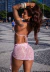 BIQUINI + SAIA TULE URBAN SCRIPT PINK MARIA GUEIXA - comprar online