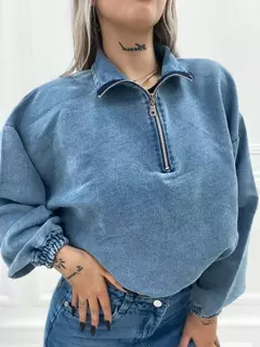Buzo denim medio cierre Zoe - EDDE STORE