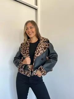 Tapado Ecocuero forrado Animal Print - comprar online