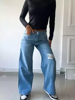 Jean wide leg Florida con roturas