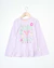 Remera de Algodón con Volados y Estampa con Glitter lila - comprar online